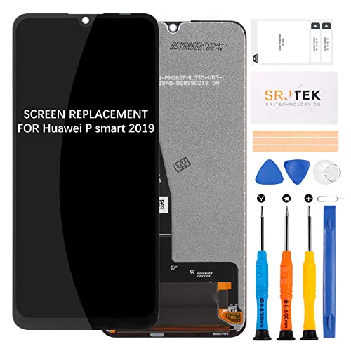 para Huawei P Smart 2019 de reemplazo de Pantalla para Huawei P Smart 2020 LCD Dispay para Huawei P Smart 2019 Pantalla táctil digitalizador Asamblea Kits de reparación (Negro con Marco)