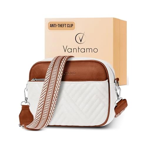 Vantamo Crossbody Bags For Women with Anti-Pickpocket Clip, Premium Purses for Women, Adjustable Strap Handbags & Gift Box
