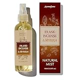 Frankincense & Myrrha Natural Resin Mist Spray by Aromafume | 100 ml / 3.3oz | Ideal for deep relaxation, spirituality & rituals | Made with Pure Resin from Somalia | Non-alcoholic, non-toxic & vegan