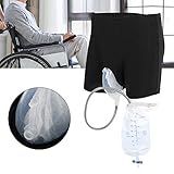  Bolsa de recolección de orina, Reutilizable Bolsa de Pierna de urinario Masculino Colector de orina Orina Embudo Pee Holder con catéter Adecuado para una Persona de Larga duración (# 2)