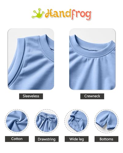 Image of Girls 2 Piece Outfits 2025 Trendy Clothes Summer Cute Sleeveless Tops Shorts Clothing Sets Activewear