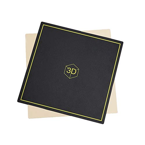 Lysee 3D Printer Parts & Accessories - 3D Printer Heated Bed Platform, 300x300mm New Flex netic Bed Build Plate 2 in 1 for CR-10 - (Color: Black)