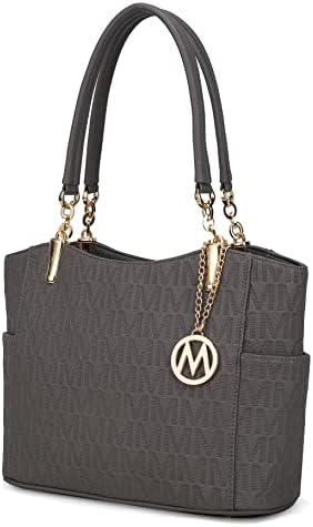 MKF Collection Tote Bag for Women, Signature Vegan Leather Pocketbook Shoulder bag Top-Handle Purse Tote Handbag