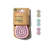 PONETTE NATURAL - Cepillo de Pelo de Viaje ECO Compact Ecológico Desenredante Antitirones Color Rosa, Cepillo Masajeador, Fabricado con Fibra Natural de Trigo, 100% Reciclable, Marca Española