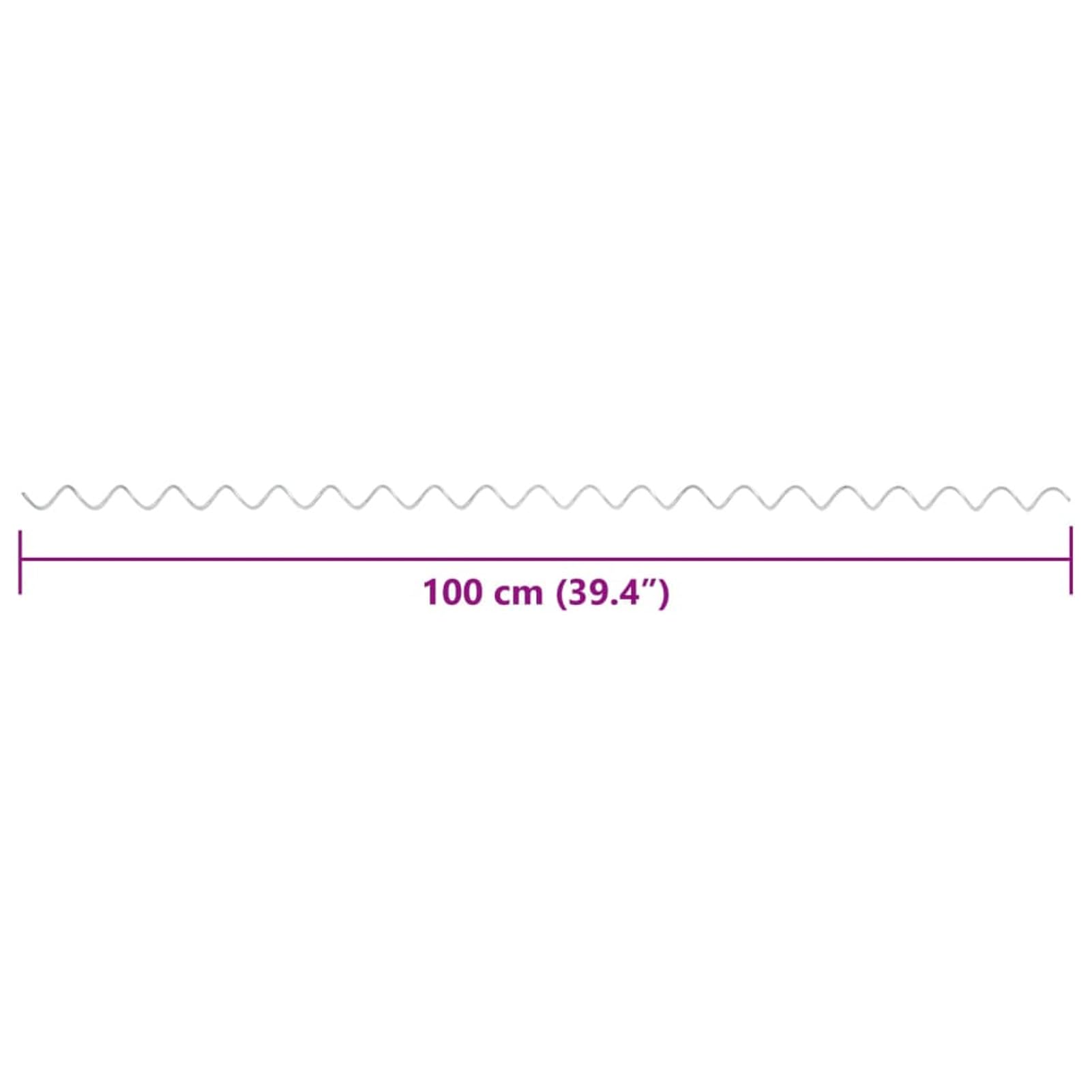 Gecheer Gabionen-Spiralen 24 STK.Gabionen Spirale Robust Spiralen Verbinder für Steinkorb Gabione Gabionen-Spiralen Verzinkter Stahl Länge:100 cm,Durchmesser: 3,5 mm,Spiralteilung: 50 mm Silber