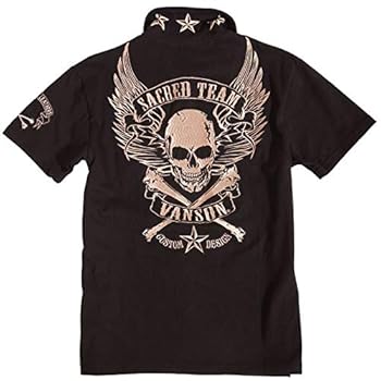 VANSON バンソン　半袖　ポロシャツ　バイカー　刺繍ロゴ　スカル　黒　XL 楽天市場】マラソン期間中!エントリーでP増量☆ここでしか買え