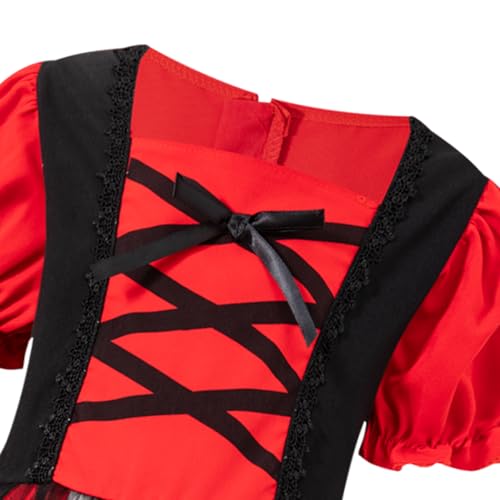 Disfraz infantil princesa corazón rojo para niñas miniatura 2