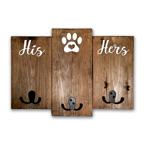 wood dog leash holder