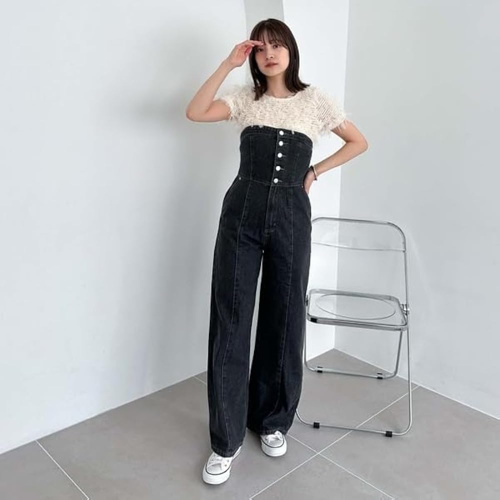 Amazon | [アルシーヴ] リボンチュールコンパクトTOPS BLACK M