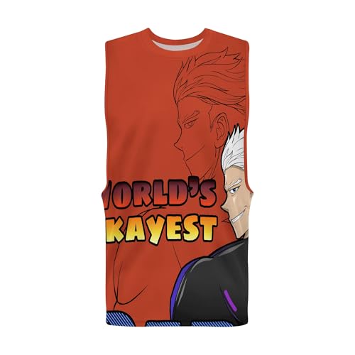 Image of Zhyaj Summer Tanks Top for Men Flag Graphic Print Sleeveless Shirts Casual Working Out Vest T-Shirts Loose-Fit Men's Tank