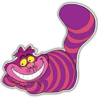 Alice in Wonderland Cheshire Cat Vynil Car Sticker Decal - 5