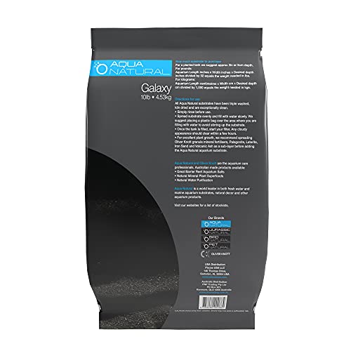 Aqua Natural Galaxy Sand 20lb Substrate for aquascaping Aquariums, vivariums and terrariums, Black - Image 2