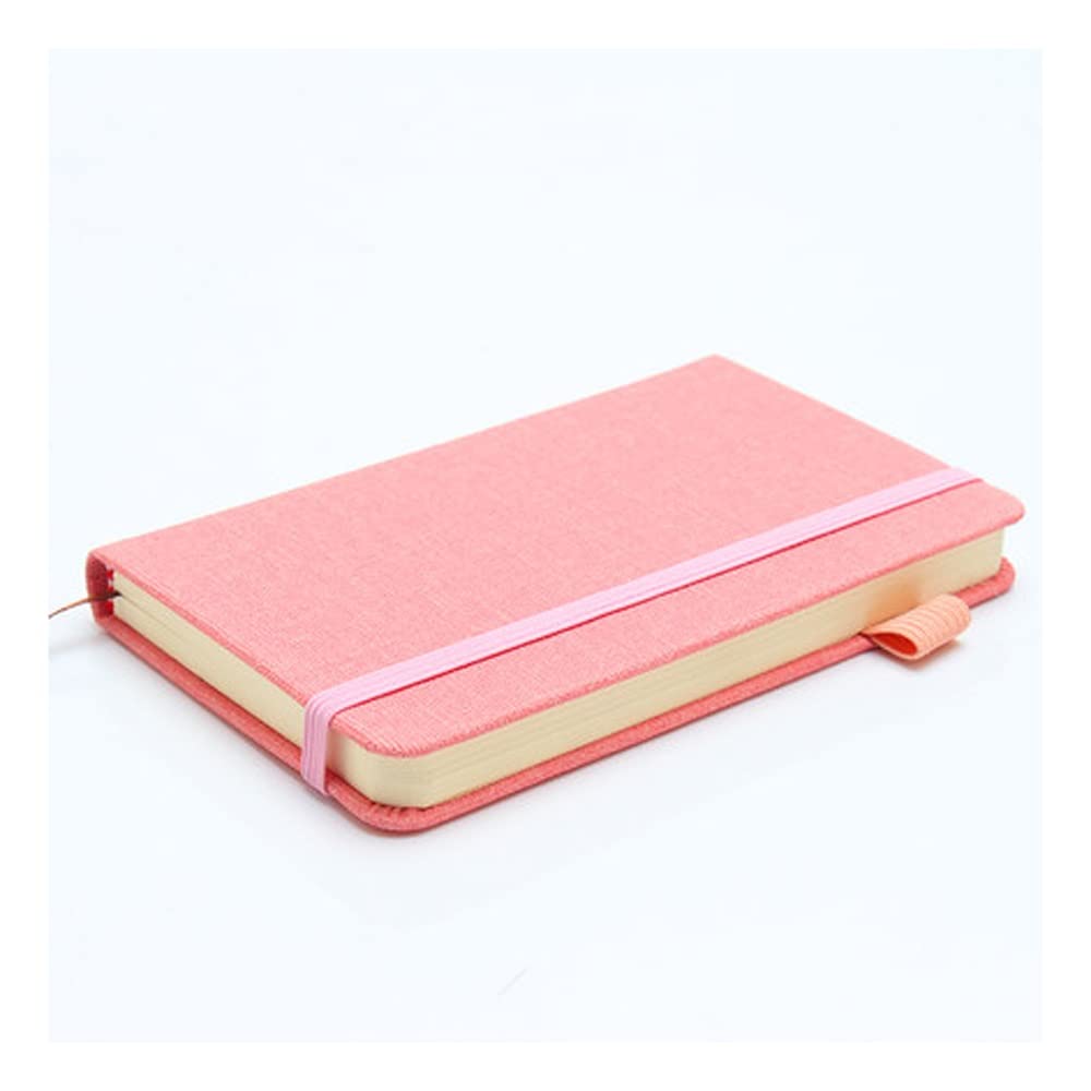 A6 Cuaderno de páginas en Blanco Bloc de Notas de Lino Calendario de Diario de Cuero (Color : A, Size : One Size)