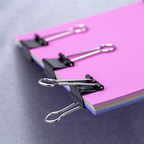 Officemate Small Binder Clips, Black, 12 Boxes of 1 Dozen Each (144 Total) (99020) image 3