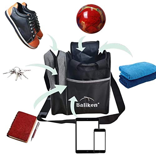 Baliken Single Bowling Ball Tote Bag Holds One Bowling Ball One Pair Of Bowling Shoes Up To Size 11 Men’s Shoes #TOP2