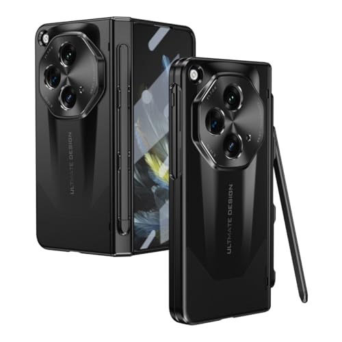 Étui ouvert Oneplus avec stylo d'écriture coque de protection antichoc noire et charnière