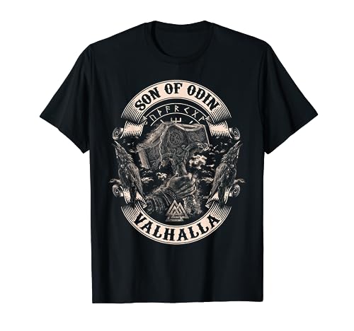VIKINGS RISE-SON OF ODIN- Vikings Norse Odin Thor Hammer Camiseta