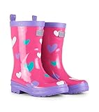 Resistente al agua Hatley Printed Wellington Rain Boots, Botas de Agua para Niñas, Rosa (Sweethearts 650), 31 EU