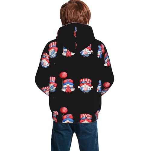 Cute Gnome Kid Hoodies Boys Sweatshirts Girls Pullover with Pocket4