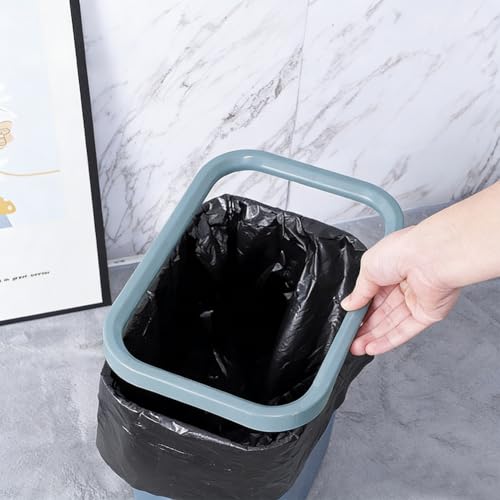 Caneca de basura rectangular de plástico 8L gris miniatura 4