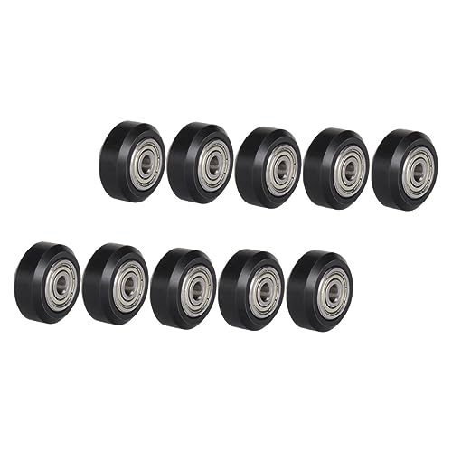 Mobestech 10 Pcs Plastic V Groove Ball Bearings Passive round Printer Roller Wheels for 3d Printer with Rub Rust Resista