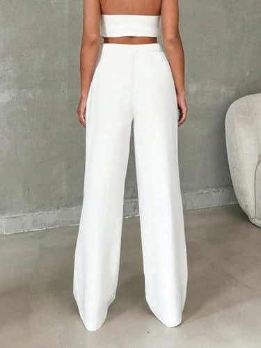 Image of Toochki Trousers for Woman Pants Women's Formal Office Korean | Black Track Pant | Straight | Cotton Spandex Stretchable Trouser | High-Waisted Bottom Wear