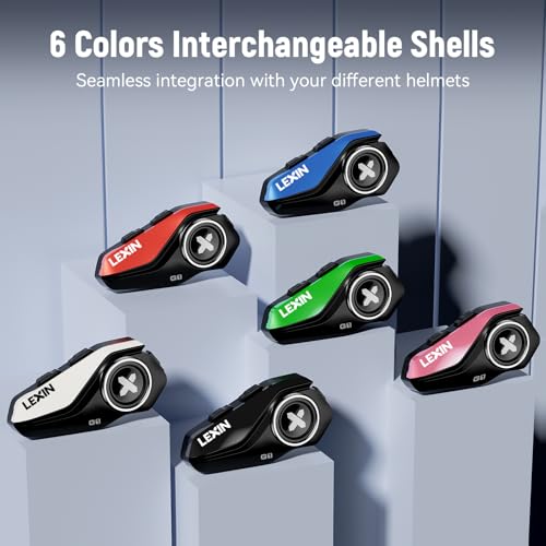 Lexin G1 Motorcycle Bluetooth Headset, Helmet Bluetooth Speakers With 2 Type Mics thumb #1