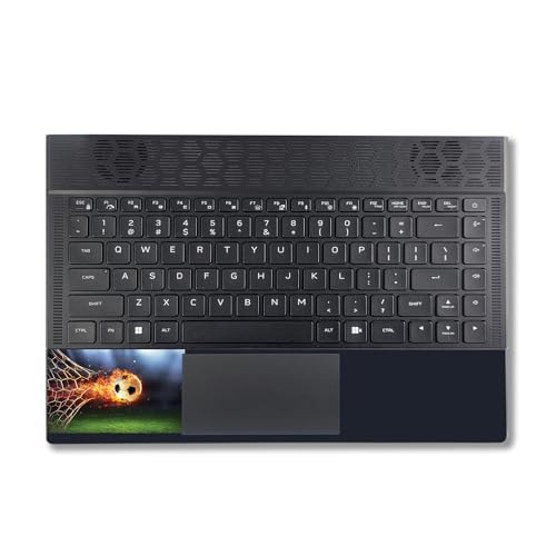 Image of MightySkins Skin Compatible with Alienware X14 R2 (2023) Full Wrap Kit - Flaming Soccer Ball | Protective, Durable, and Unique Vinyl Decal wrap Cover | Easy to Apply & Change Styles | Made in The USA