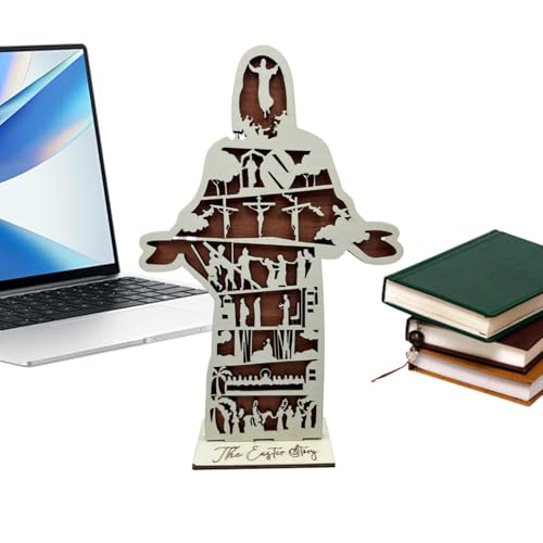 Statues de Jésus de Structure Dure et Élaborée en Bois Noble avec Symbole