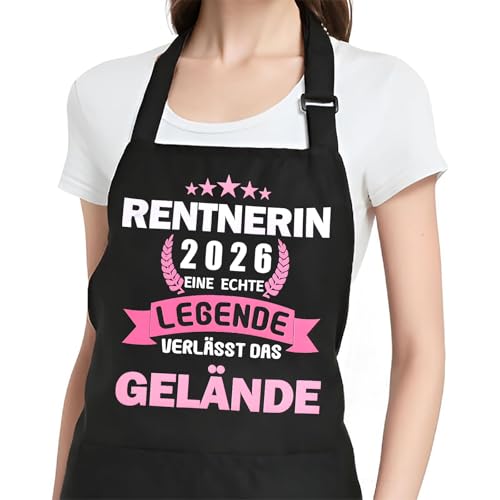 Renteneintritt Geschenk Frau, Pension Geschenk Zur Rente Frau, Grillschürze Lustige Ruhestand Geschenk Für Rentner Frauen , Rentnerin Kochschürze Für Rente Lehrer、Mama、Abschiedsgeschenk Kollegen