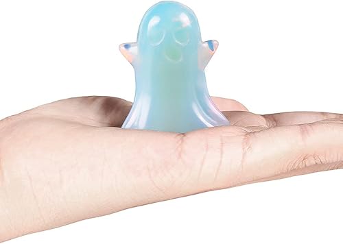 Miniatura 2 de Artistone Figura de fantasma de cristal de 2 pulgadas, estatua tallada a mano para decoración de Halloween, decoración de escritorio para decoración