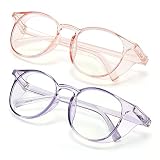 Outray 2 Pack Womens Safety Glasses Anti-Fog Blue Light Goggles Fashion Eye Protection