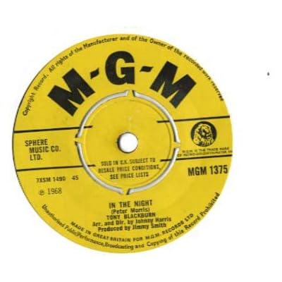 Tony Blackburn So Much Love UK 45 7" single +In The Night