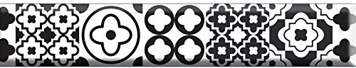 Plage adhésiva en Volumen 3D-CALENDANO, Blanco y Negro, 10 cenefas de 2,5 x 15cm Cover