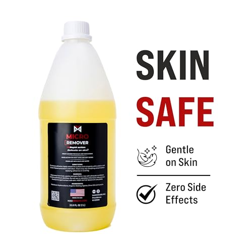 Image of MICRO REMOVER | Ultra Hold Glue Remover 1000 ml (33.8 FL oz) | Fast Acting Adhesive Remover for Lace Wigs, Hair Patches & Toupees | Skin Safe | Citrus Based Flavour | Pack of 1
