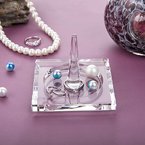 H&D Square Crystal Glass Ring Holder For Jewelry #TOP2