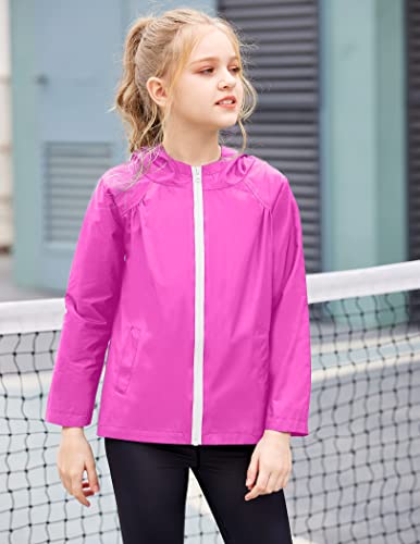 Arshiner Boys Girls Hooded Rain Jackets Waterproof Rain Coats Packable Windbreaker For Kids Lightweight Jackets #TOP1