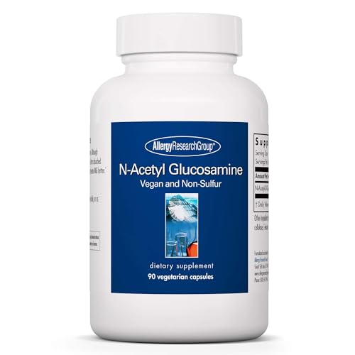 Allergy Research Group N-Acetyl D-Glucosamine 500mg - NAG Supplement, Joint Support, Glucosamine Sulfate, Joint Health Formula, Motility Activator, Vegan, Non-Sulfur, Vegetarian Capsules - 90 Count