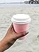 BrewHouse Disposable Coffee Cups with Lids 12 oz | Luxury To Go Paper Coffee Cups with Lids | 25 Count Pink