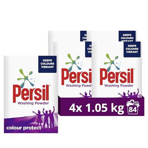 Persil Colour Protect Washing Powder 100% recyclable pack for stain removal and colour protection 4x 1.05 kg (84 washes)