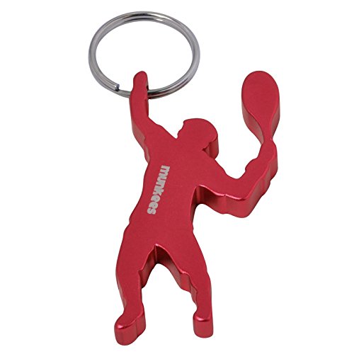 Preisvergleich Produktbild munkees Schlüsselanhänger Tennis-Figur Flaschenöffner, Sport-Fans, Rot, 34924