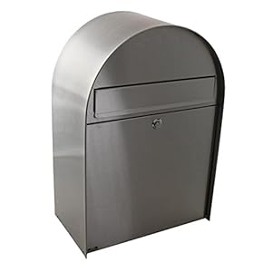 Burg-Wächter Nordic 3780 Ni Brievenbus, roestvrij staal met openingsstop, grote brievenbus, A4-inwerpformaat, roestvrij