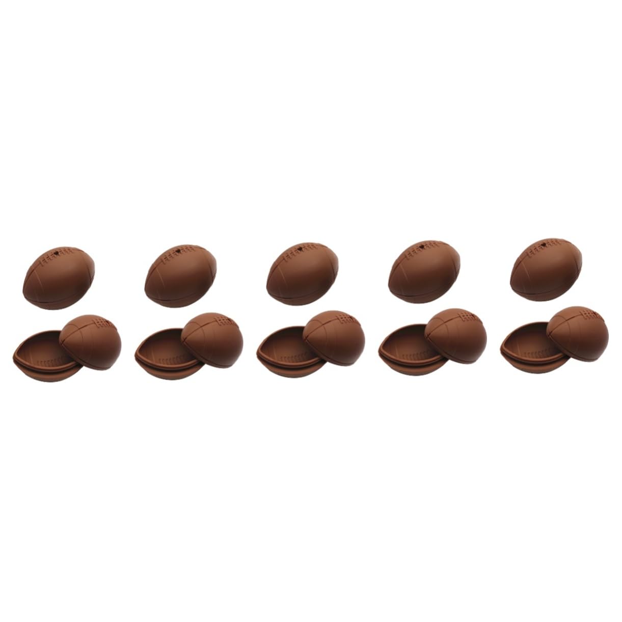 MAGICLULU 5 Sätze DIY Rugby Eisform Fußball Formen Kieselstein Eismaschine Eiswürfelbereiter Runde Eiskugeln Eisschale Eiswürfelhebel Eiswürfelform Blaue Eiswürfel 2 Stück * 5