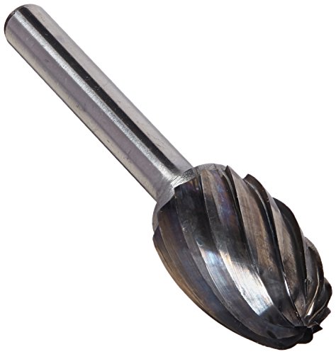 Image of Drill America SE-6NF Carbide Burr /Rotary File Oval None-Ferrous for Aluminum 5 /8 inch Dia. x 1 inch Cut Length with 1 /4 inch Shank and 2-3 /8 inch Overall Length, DUL Series