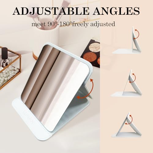 Espejo de maquillaje portátil plegable rectangular 8.4x6 in miniatura 5
