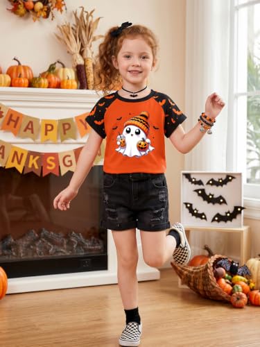Eatbook Halloween Shirts for Kids Girls Boys Toddler Ghost Graphic T Shirt - image 2