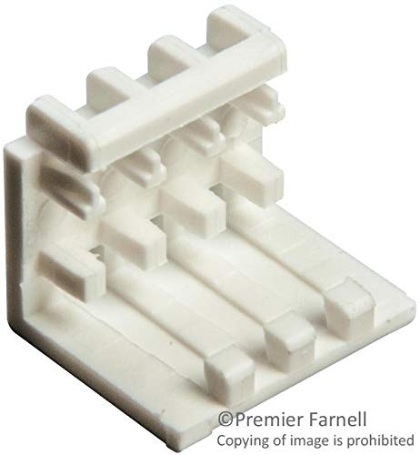 TE CONNECTIVITY 643075-4 White 4 Position Nylon Closed End Strain Relief Cover - 50 item(s)