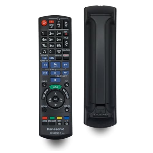 Oryginalny Panasonic Recorder pilot zdalnego sterowania N2QAYB001114 pasujący do DMR-UBC80, DMR-UBC90, DMR-UBS80, DMR-UBS90, DMR-UBS70