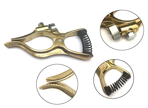 Kingq 300-Amp T-Style Welding Ground Clamp Brass #TOP2