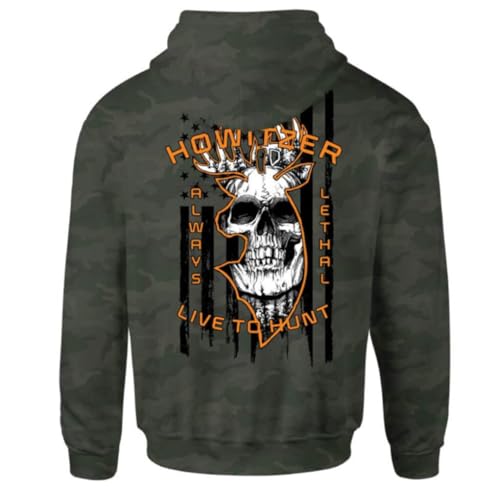 Howitzer Style Men's Zip Up Hoodie Hunt Tribe Pullover Military Grunt MFG